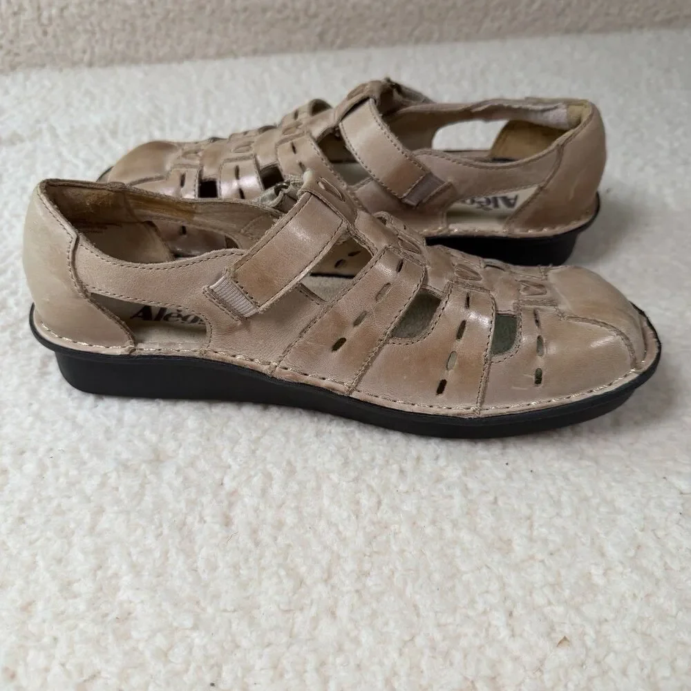 Alegria Women's Tan Leather Fisherman Clog Size 38 (US 7) Flaw